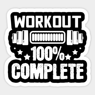 Workout Completed - For Gym & Fitness Sticker